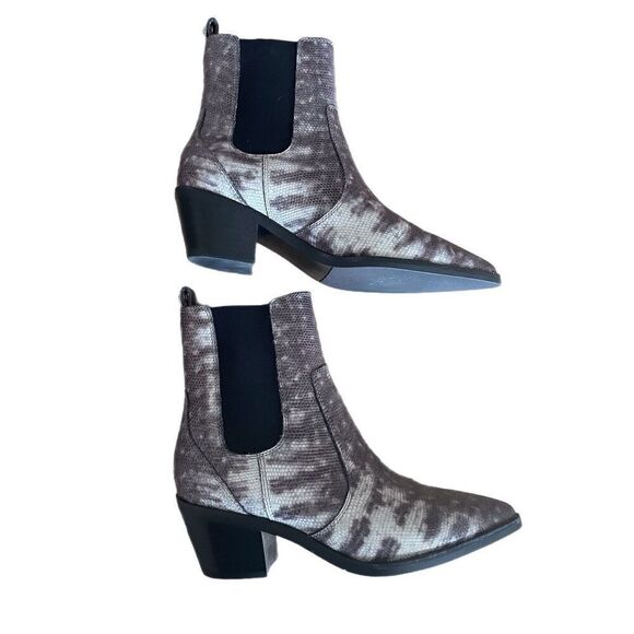 PAIGE Willa Chelsea Lizard Gray Boots - Picture 3 of 5